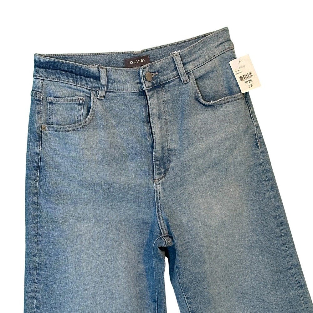 DL1961 Jeans Hepburn High Rise Wide Leg Droplet Light Wash 28 Droplet NWT - Picture 8 of 14